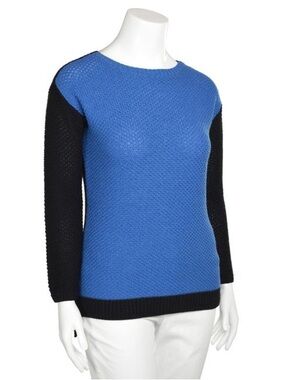 St. John Yellow Label Black and Blue Sweater Size XL